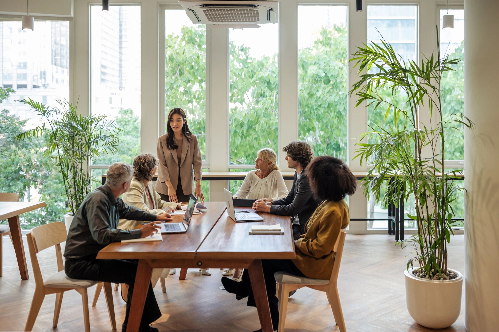 Business meeting in an office